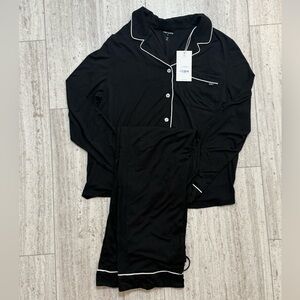 Cozy Earth Bamboo Pajama Set Black Size Small NWT Luxury Soft Loungewear